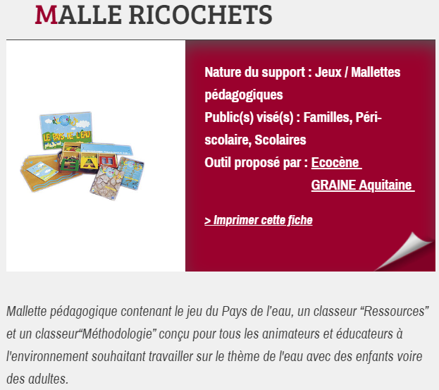 MALLE RICOCHETS, proposée par Ecocène